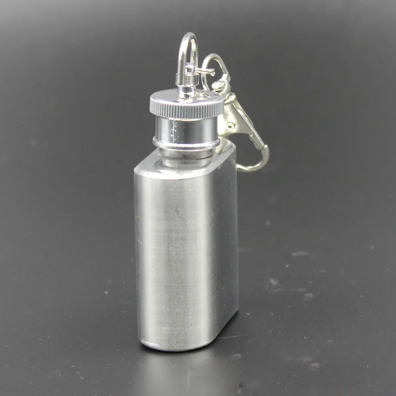 1oz Нержавеющая сталь компактная фляжка дизайном в виде брелока фляга для вина Графин для Виски Ликер алкогольные напитки карманная тазобедренная колба для приготовления пищи на воздухе Вечерние