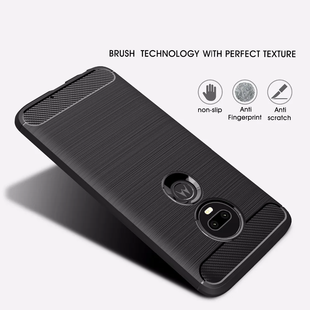 Прочный чехол из ТПУ для Motorola G7 Power Carbon Fiber MotoE4 E6 G5 G5S G6 Plus Z2 Z3 Z4 Play P40 P30 Note Case E5 go |