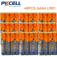 48pcs pkcell 1 5v battery aaaa lr61 alkaline battery e96 4a dry battery primary batteries for remote control toys stylus pen etc