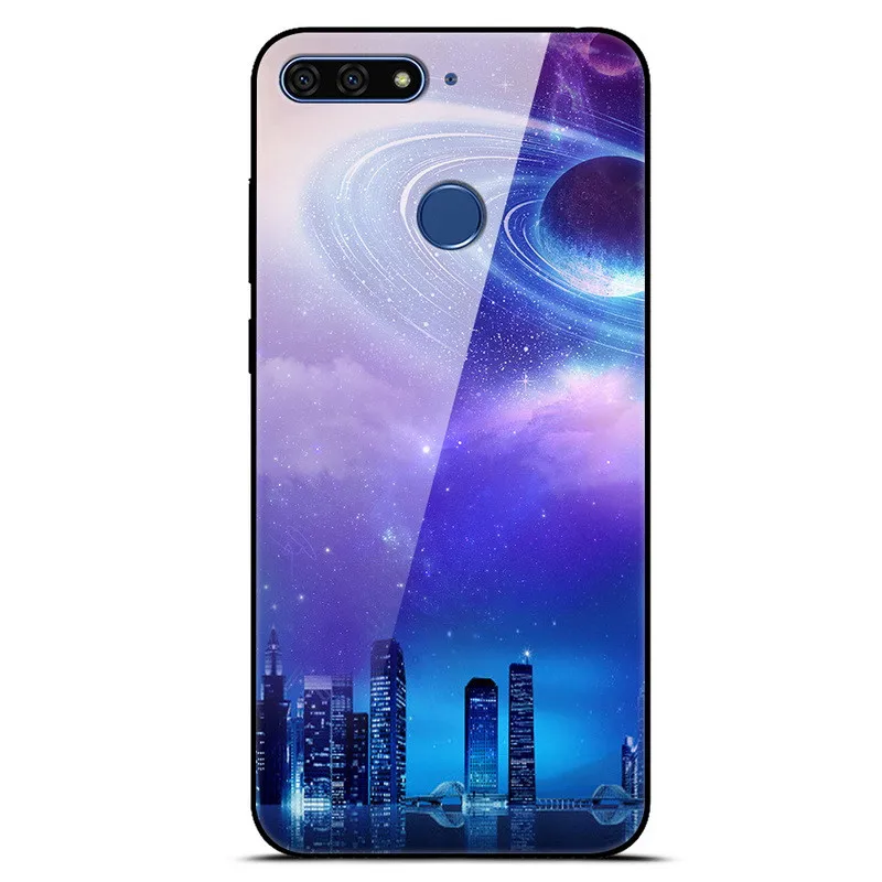 as photo 43 Чехол из закаленного стекла для huawei Honor 7C 5,7 чехол Honor 7 C AUM-L41 Россия Твердый чехол для huawei Honor 7C чехол C7 TPU Рамка - Цвет: as photo 43
