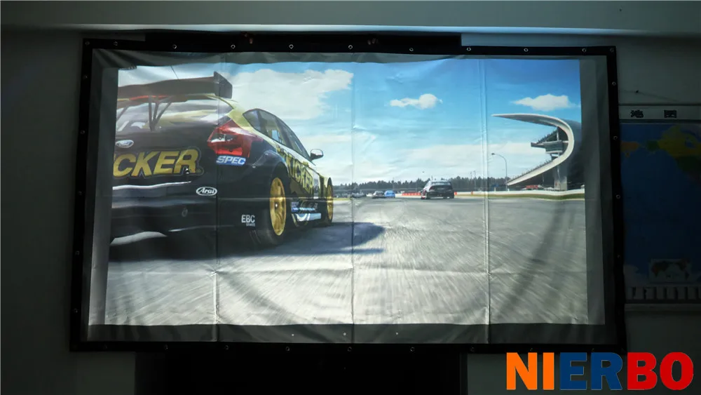 200 дюймов серебро проектор экраны складной переносной ушко настенный потолочный