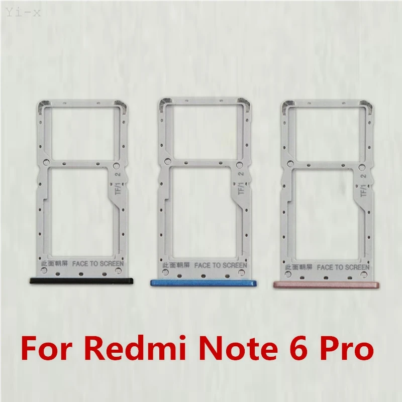 50PCS/lot SIM Card Tray Holder Micro SD Slot Adapter for Xiaomi Redmi Note 6 Pro |