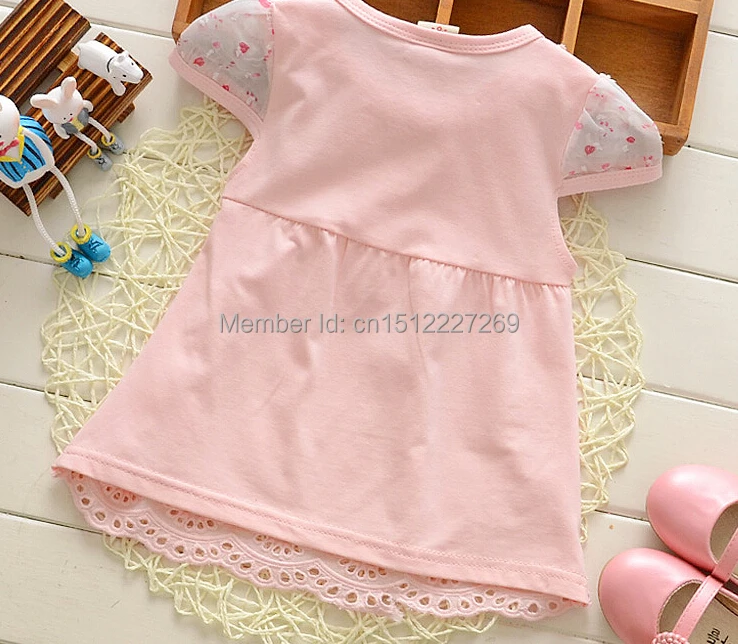 Free shipping Summer Kids Clothing New Style Girls Dress Hollow flouncing Baby T-Shirt 4 colors | Детская одежда и обувь