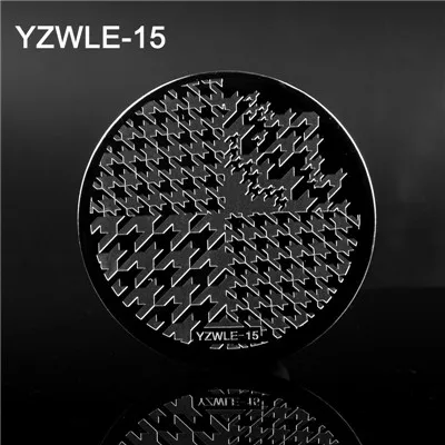 15 FWC 1 шт. 30 дизайнов доступны YZWLE штамповки пластины кружева отрицательное пространство листья цветы дизайн ногтей шаблон инструменты аксессуары - Цвет: 15