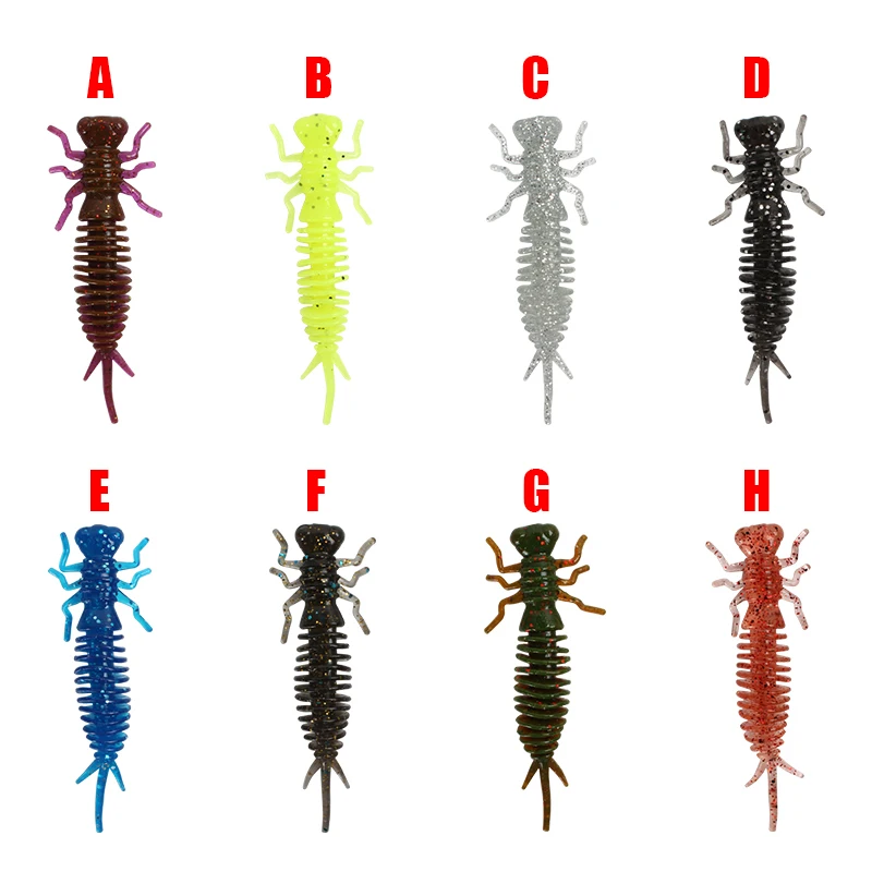 Амлукас Ларва мягкие приманки 50 мм 75 мм 100 мм силиконовые поплавки-жерлицы иска искусственная приманка червь рыба воблеры щука карп рыбалка.