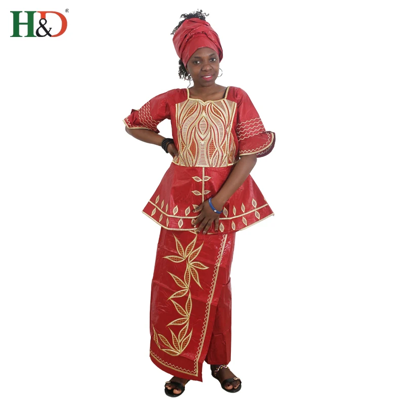 H & D халат pour les africaine femme Bazin riche традиционные африканские платья для женщин 100%