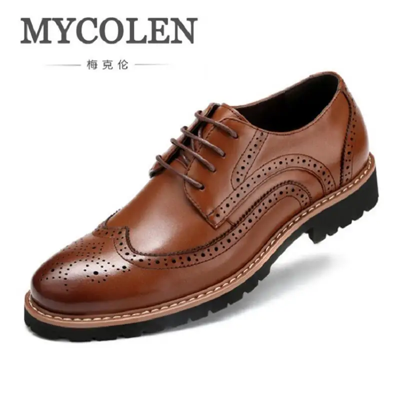 MYCOLEN/Мужские модельные туфли коллекция 2017 года сезон осень модные Броги из