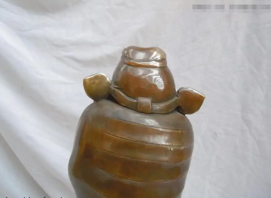 35 см вырезанная латунная фигурка из Китая красивая скульптура изгонца Будды | Дом