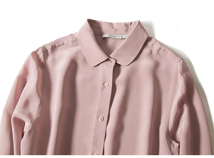 Женская офисная блузка винтажная розовая из 100% шелка корейский стиль CS1714 2021 |
