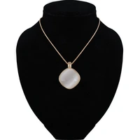 statement necklaces rose gold big opal pendants circles choker necklace for women christmas gift collares mujer