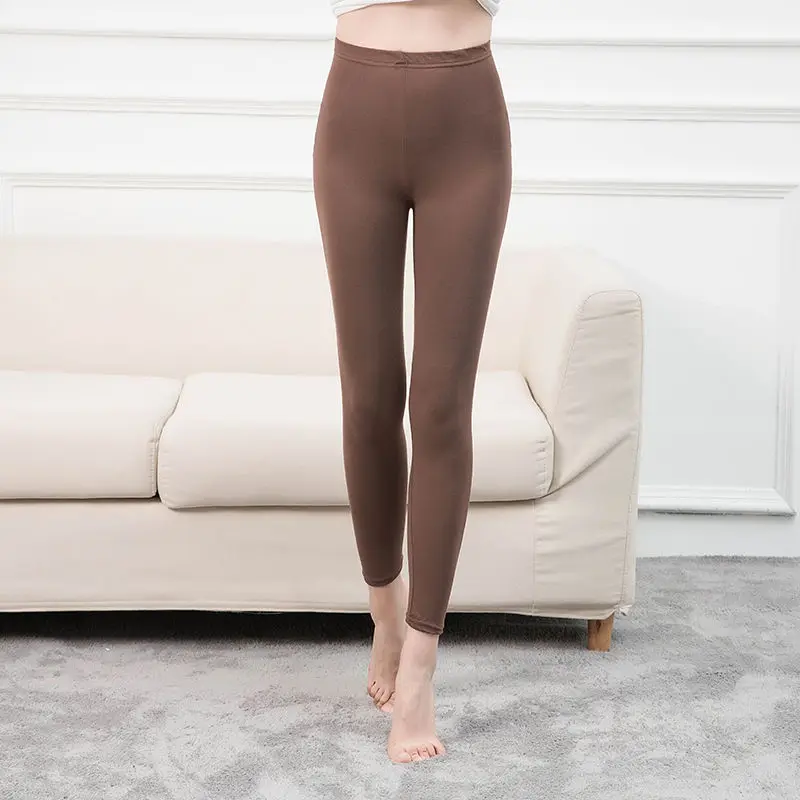 K363 Light Coffee YSDNCHI распродажа конфет цвета модные леггинсы однотонные брюки женские блестящие леггинсы женские повседневные брюки спортивные Леггинсы больших размеров - Цвет: K363 Light Coffee