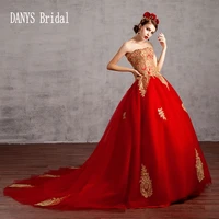 ball gown red wedding dresses princess elegant corset plus size tulle women girl sexy sweetheart bridal bride gowns
