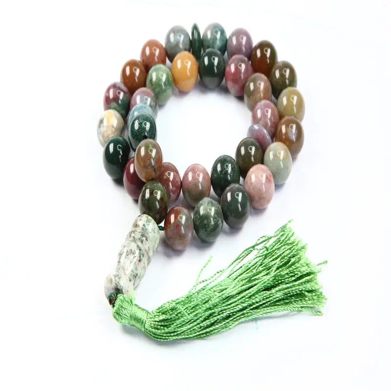 Новинка 2017 мусульманские четки натурального камня Бусы Браслет 18 цветов на выбор