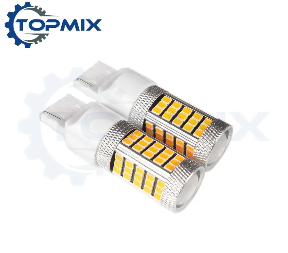 2шт T20 W21W 7440 63 smd 2835 Светодиодный автомобильный тормозной светильник лампа WY21W