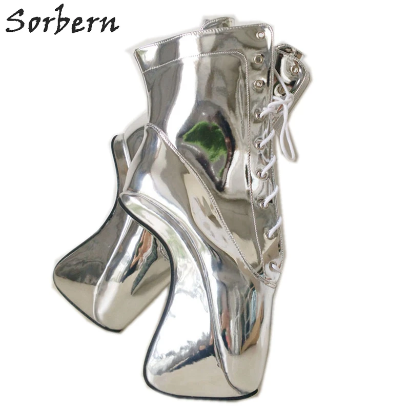 Черно-красные балетные ботинки Sorbern на танкетке с эффектом Heelless ботильоны