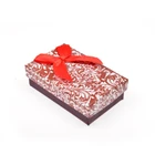 DoreenBeads 8*5 см бумажная коробка для ювелирных изделий ожерелье браслет ювелирный набор коробка цветочный узор бант подарочная упаковка для демонстрации оптовая продажа 1 шт