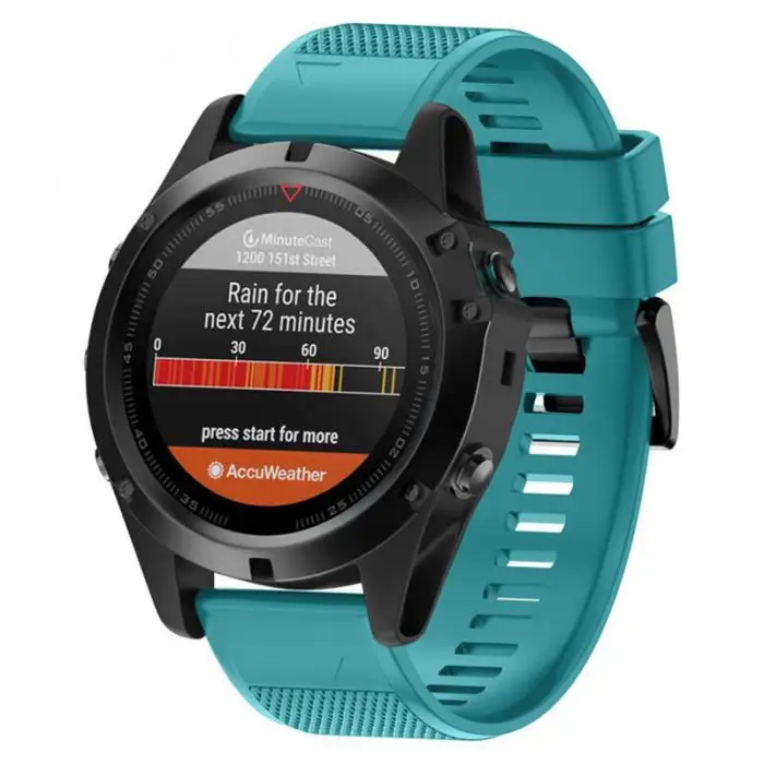 Ремешок для часов Centechia для Garmin Fenix 5X/Fenix 3/Fenix 3 HR сменный мягкий силиконовый ремешок для часов GDeals
