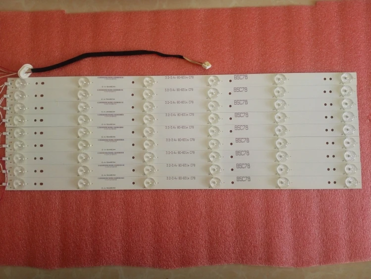 

1set=9Pieces LED Backlight strip 5lamp For Sky worth 49E360E 49E361W Light Bar IC-A-SKA49D344LED