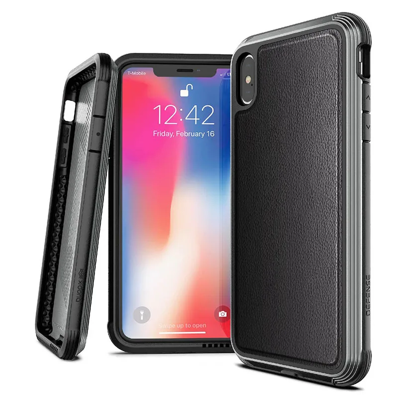X-Doria защитный чехол для телефона для iPhone X Xs Max iPhone XR Apple военный армированный Жесткий задний Чехол из ТПУ Алюминиевый противоударный чехол
