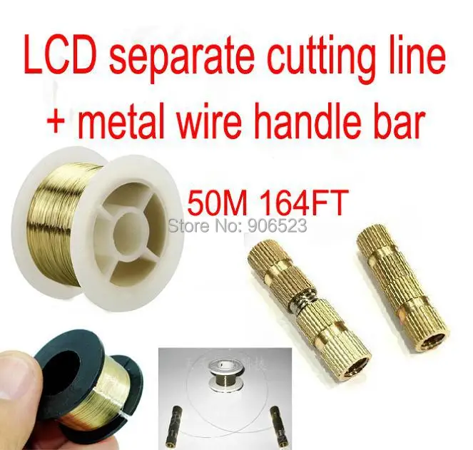Золотая молибденовая режущая проволока 164FT 50M с металлической ручкой для iphone Samsung
