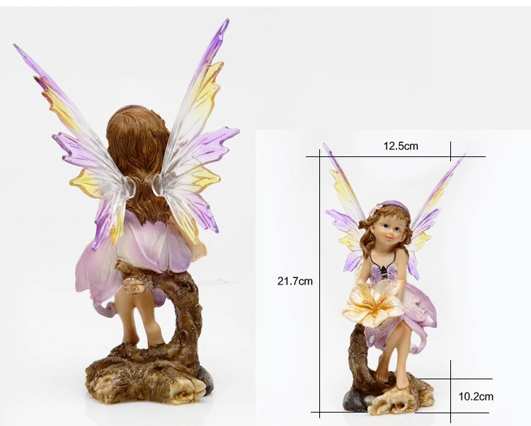 Набор из четырех очаровательных ручных окрашенных крылатых Феи-изготовлен