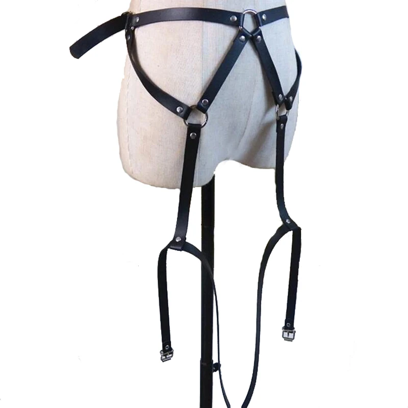 New sexy women faux Leather belts slim Body Bondage Cage Punk Sculpting Harness Waist Belt Straps Leg Ring Belt Accessories