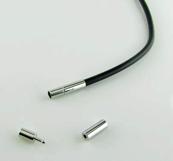 Застежка платина серебро цвет кожа веревка конец ожерелья браслет