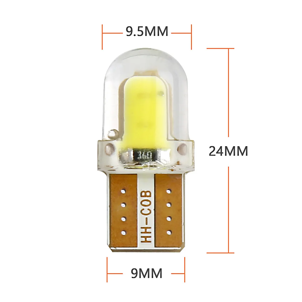 180LM 6500K практичный COB лампы 10x T10 194 168 W5W 8 SMD СВЕТОДИОДНЫЙ CANBUS яркая кварцевая белый