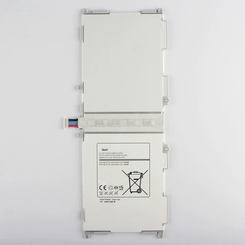 ISUN 2 шт./лот планшетный аккумулятор для Samsung GALAXY Tab4 T530 T531 T533 T535 SM T537 EB BT530FBU 6800