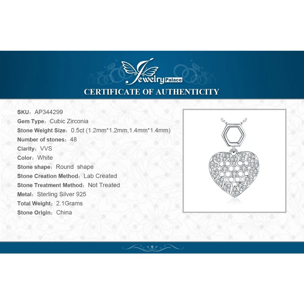 Ювелирный дворец кубического циркония шестиугольный сотовый полый сердце