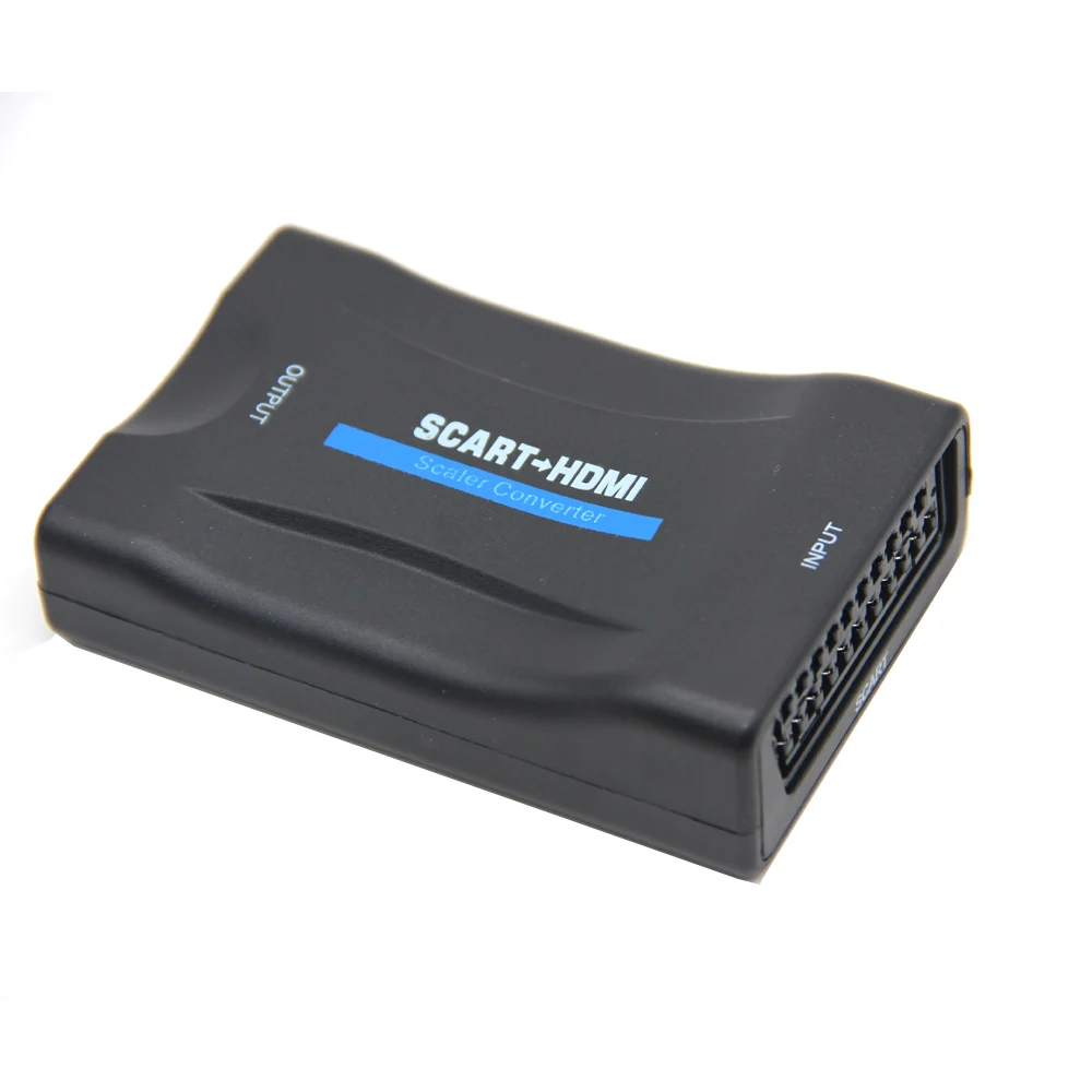 Готовый запас 1080P SCART К HDMI видео аудио высококлассный конвертер адаптер для HD tv DVD для Sky Box STB подключи и играй с кабелем постоянного тока