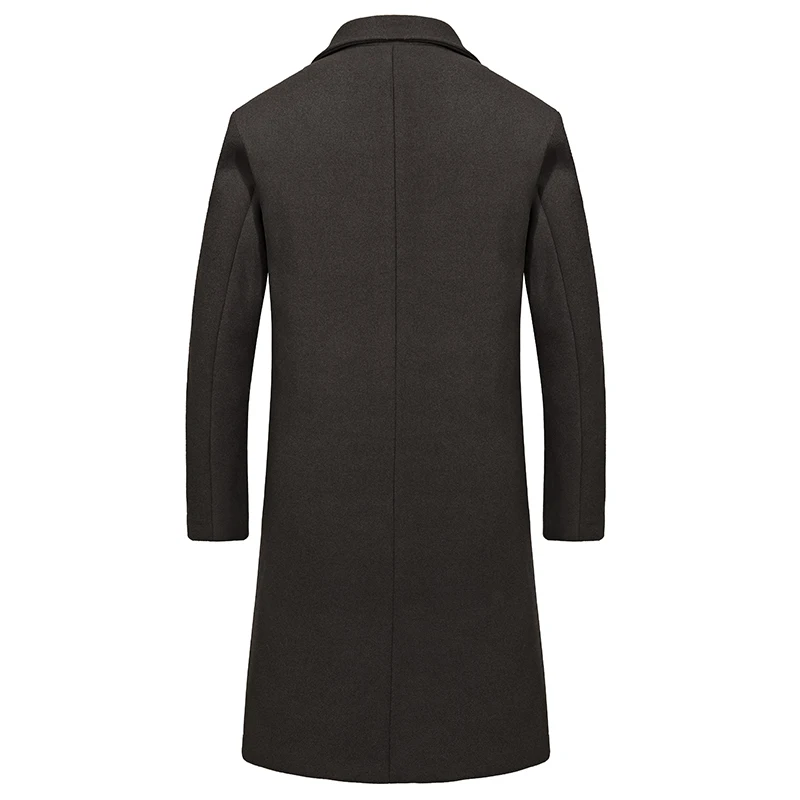 Мужская куртка теплая длинная кашемировая 3XL высокое качество 2017|overcoat male|wool jacket