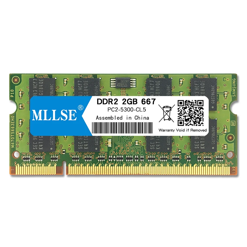 Mllse ноутбук Sodimm Ram DDR2 2GB 667mhz 1 8 V память для ноутбука PC2 5300S 200pin без ECC RAM
