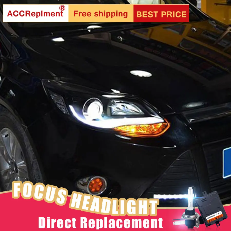 2 шт. светодиодный ные фары для Ford focus 2012-2014 Автомобильные ангельские глазки