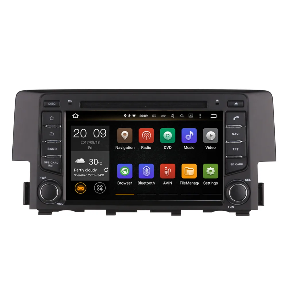 4 ГБ ОЗУ Android 8 0 Восьмиядерный автомобильный ПК GPS головное устройство для Honda Civic