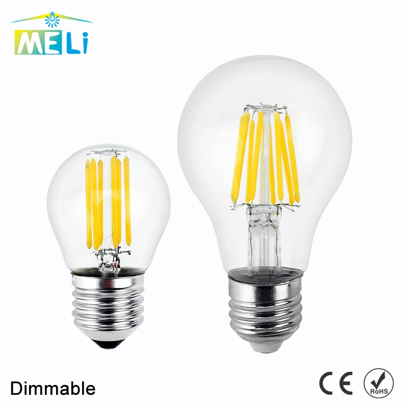 Винтажный светодиодный светильник Эдисона E27 4 Вт 6 8 220 В G45 A60|edison led bulb|led bulbedison |