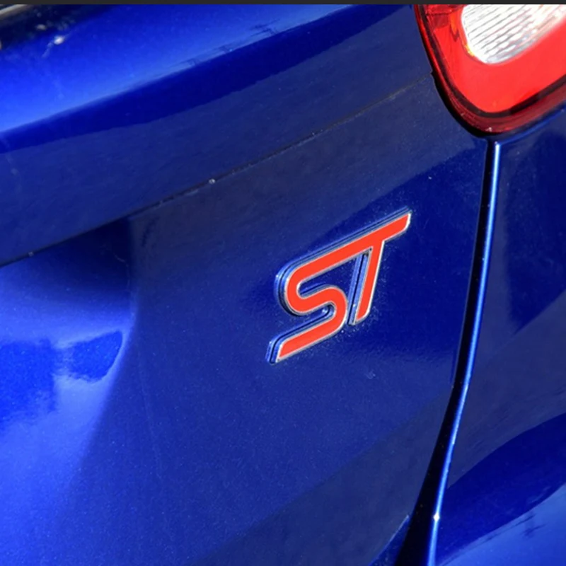 New Metal ST Logo Chrome Refitting Styling Car Emblem Badge Auto Exterior Decal 3D Sticker for Ford Focus Mondeo | Автомобили и