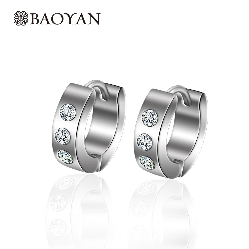 Винтажная серьги Baoyan со стразами с кристаллами модные серебряные кольца из