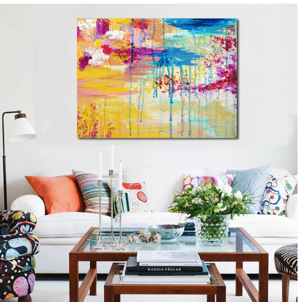 JQHYART абстрактное облако домашний декор холст печать картина Картина Настенная