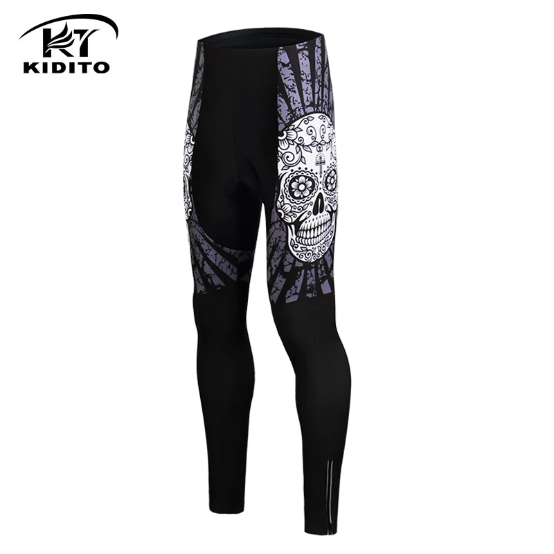 Black Pants KIDITOKT Pro ударопрочный Велоспорт Колготки для велоспорта комбинезон осень MTB штаны для велоспорта с 3D Coolmax Pad - Цвет: Black Pants