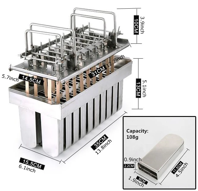 20 шт. форма для леденцов из нержавеющей стали Тип 2 круглая пластина 108 мл