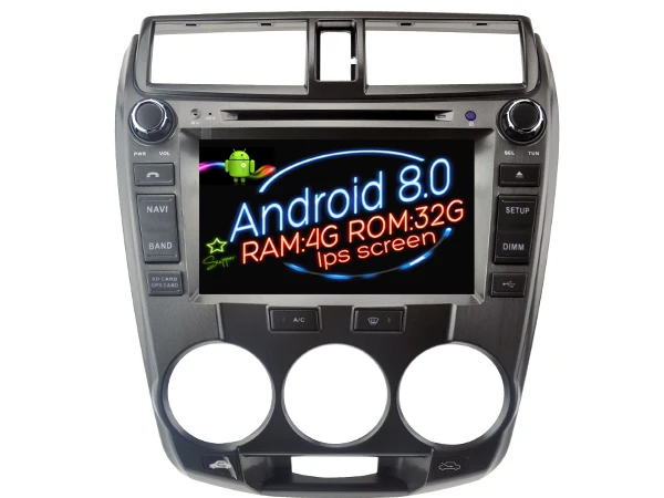 Ips экран Android 8 0 автомобильный Dvd Navi плеер для HONDA CITY 2008 2012 (руководство) gps suto стерео