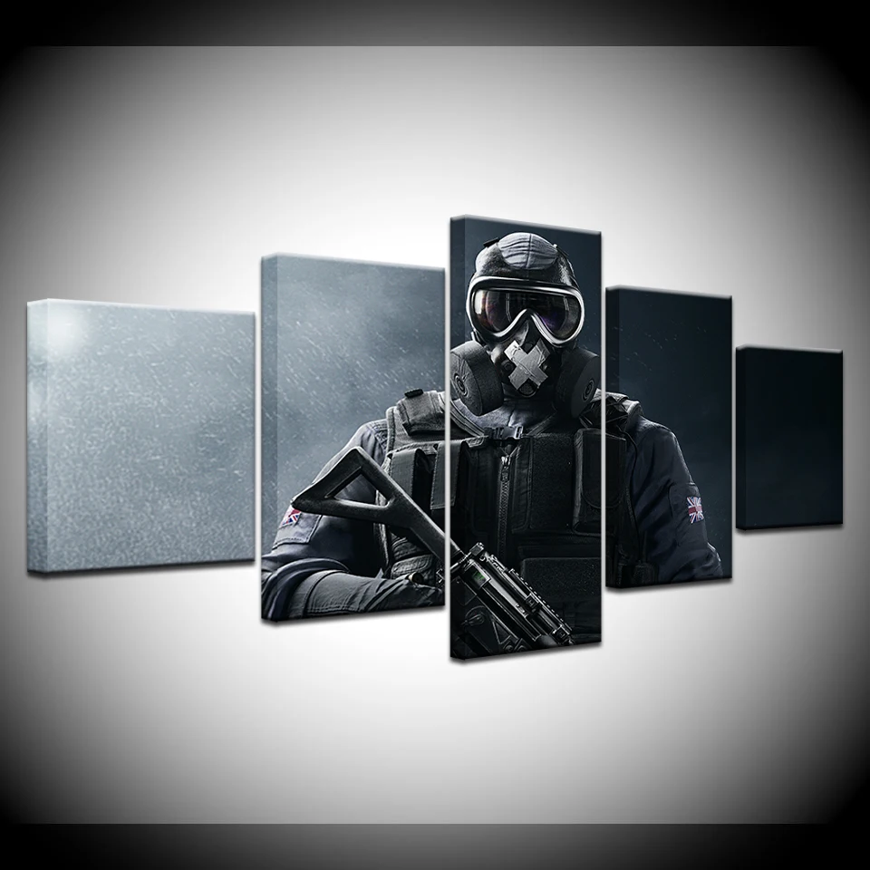

Canvas Painting Tom Clancy's rainbow six siege 5 Pieces Wall Art Painting Modular Wallpapers Poster Print Home Decor