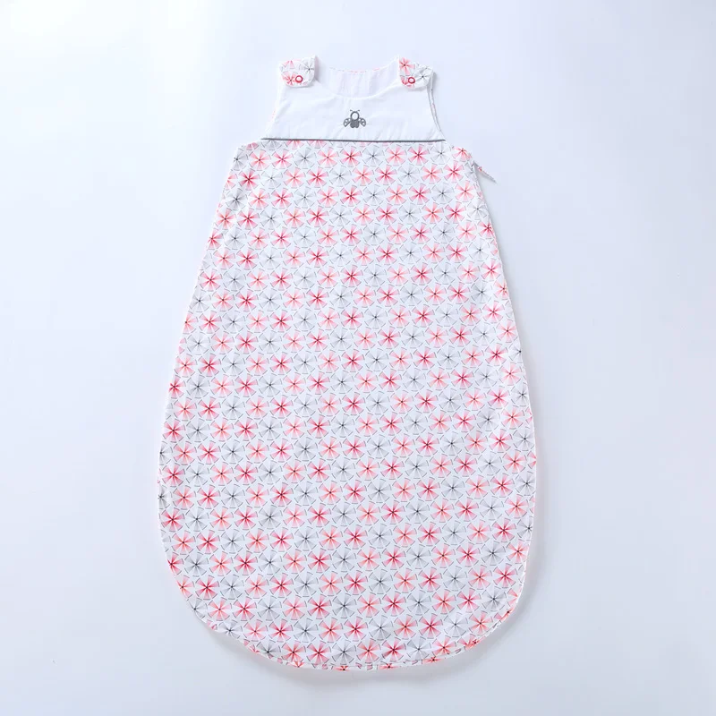 

Baby sleeping bag sleeveless baby boy & girl sleeping bags 100% cotton double layers sleeping bag long zipper with conceal snaps