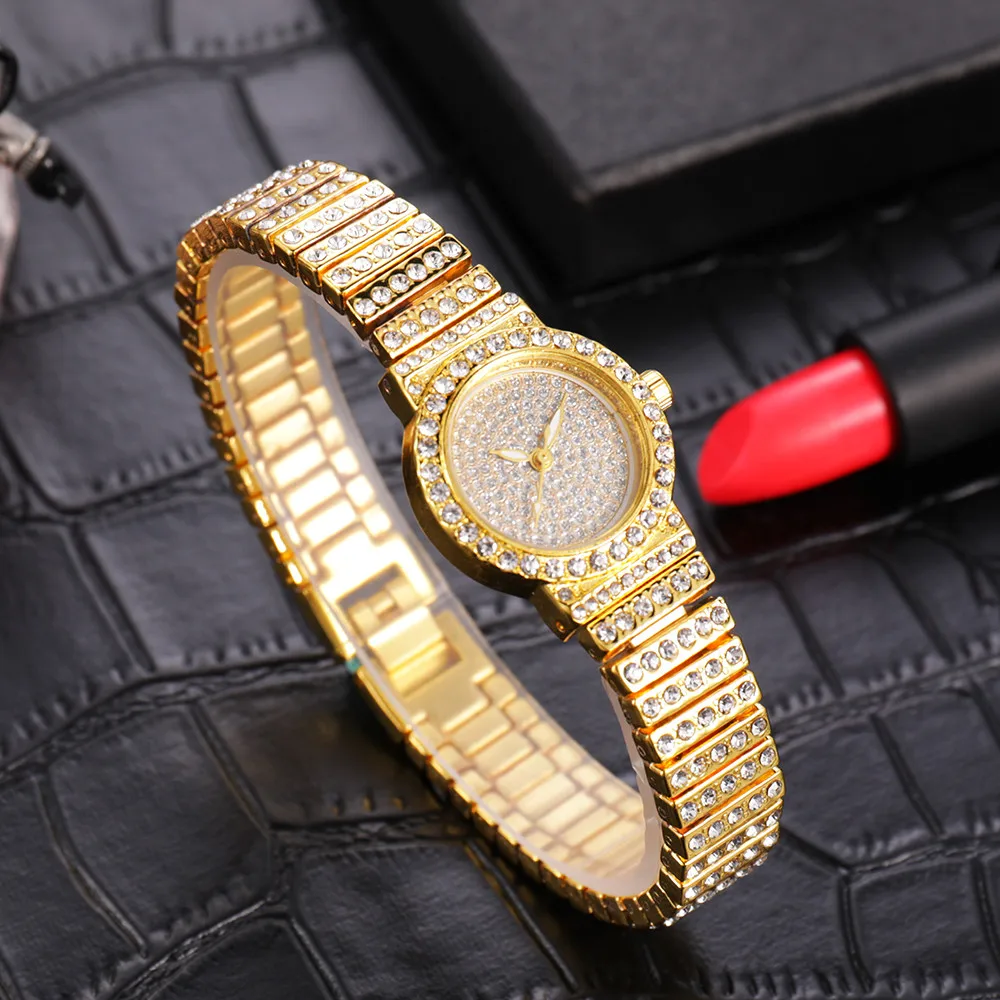 Кварцевые часы Ms. аналоговые женские с имитацией бриллианта|Женские наручные