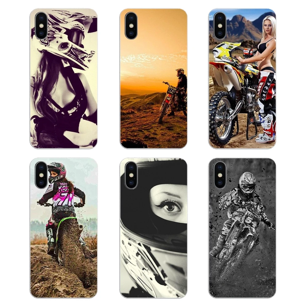 For Nokia 2 3 5 6 8 9 230 3310 2.1 3.1 5.1 7 Plus Silicone Phone Shell Cover motocross girl riders Pattern motorcycle |
