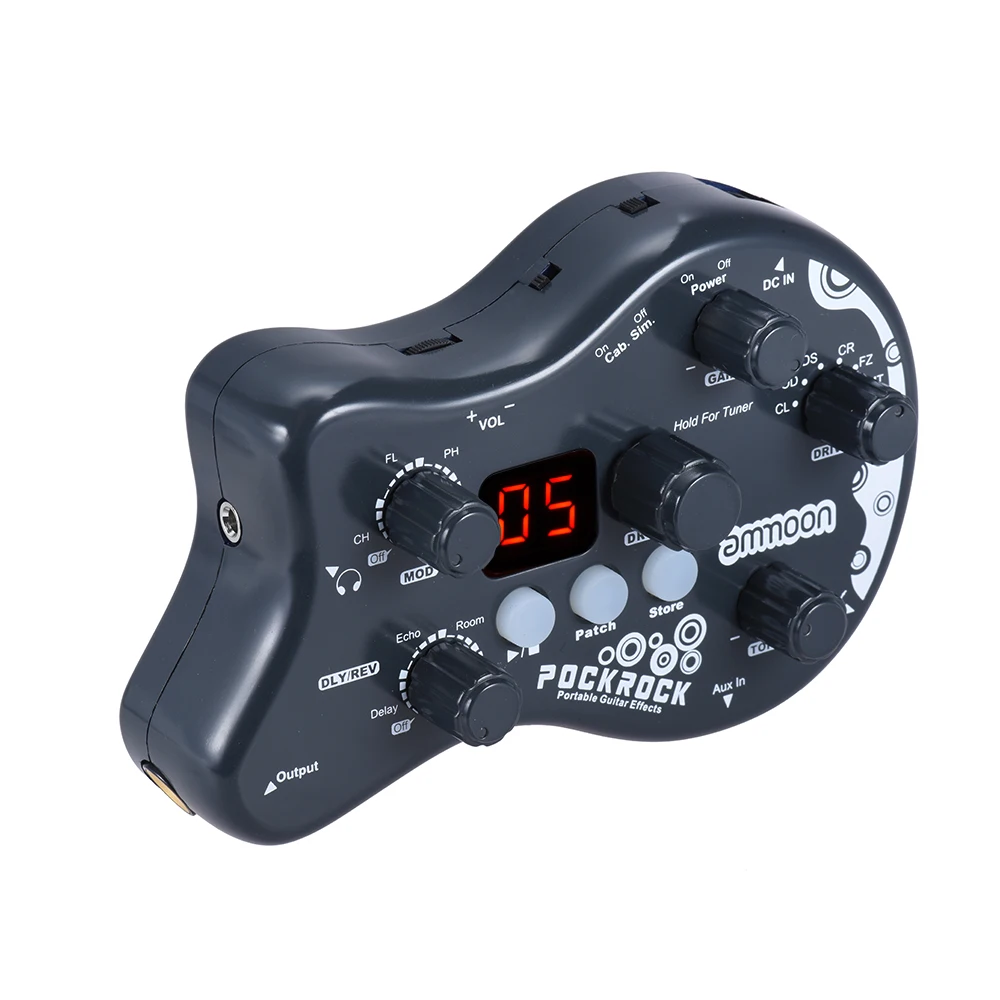 ammoon PockRock Portable Guitar Multi-effects Processor Effect Pedal 15 Types 40 Drum Rhythms Tuning Function | Спорт и развлечения