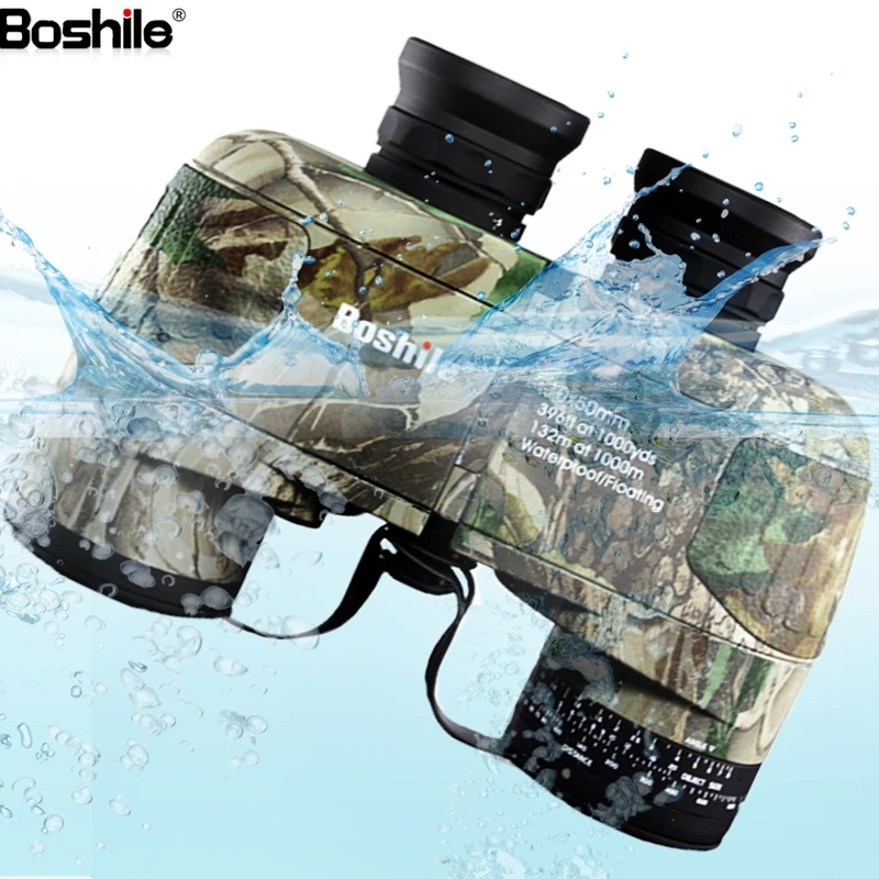 Boshile 10x50 профессиональный военный бинокль водонепроницаемый с навигацией