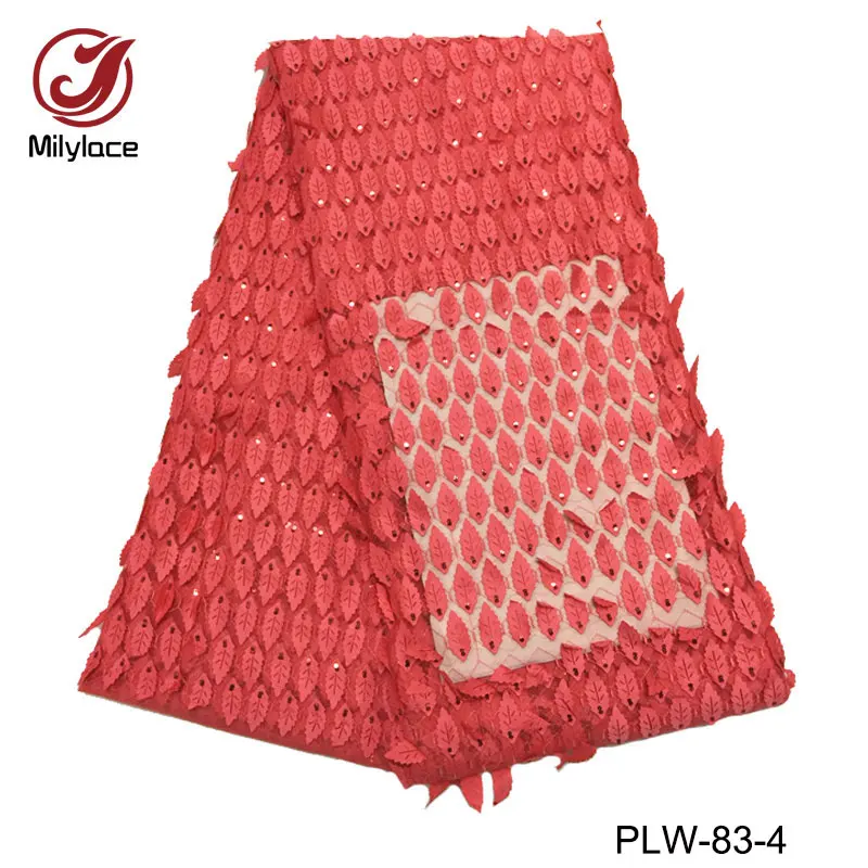 Популярная детская розовая африканская французская кружевная ткань с блестками