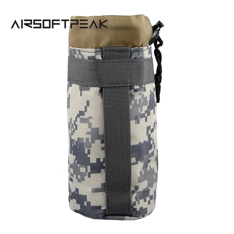 AIRSOFTPEAK Тактический футляр для фляги Чехол чайника Открытый кемпинг Сумка для охоты Molle Страйкбол Охота Спортивный Чехол для бутылочки